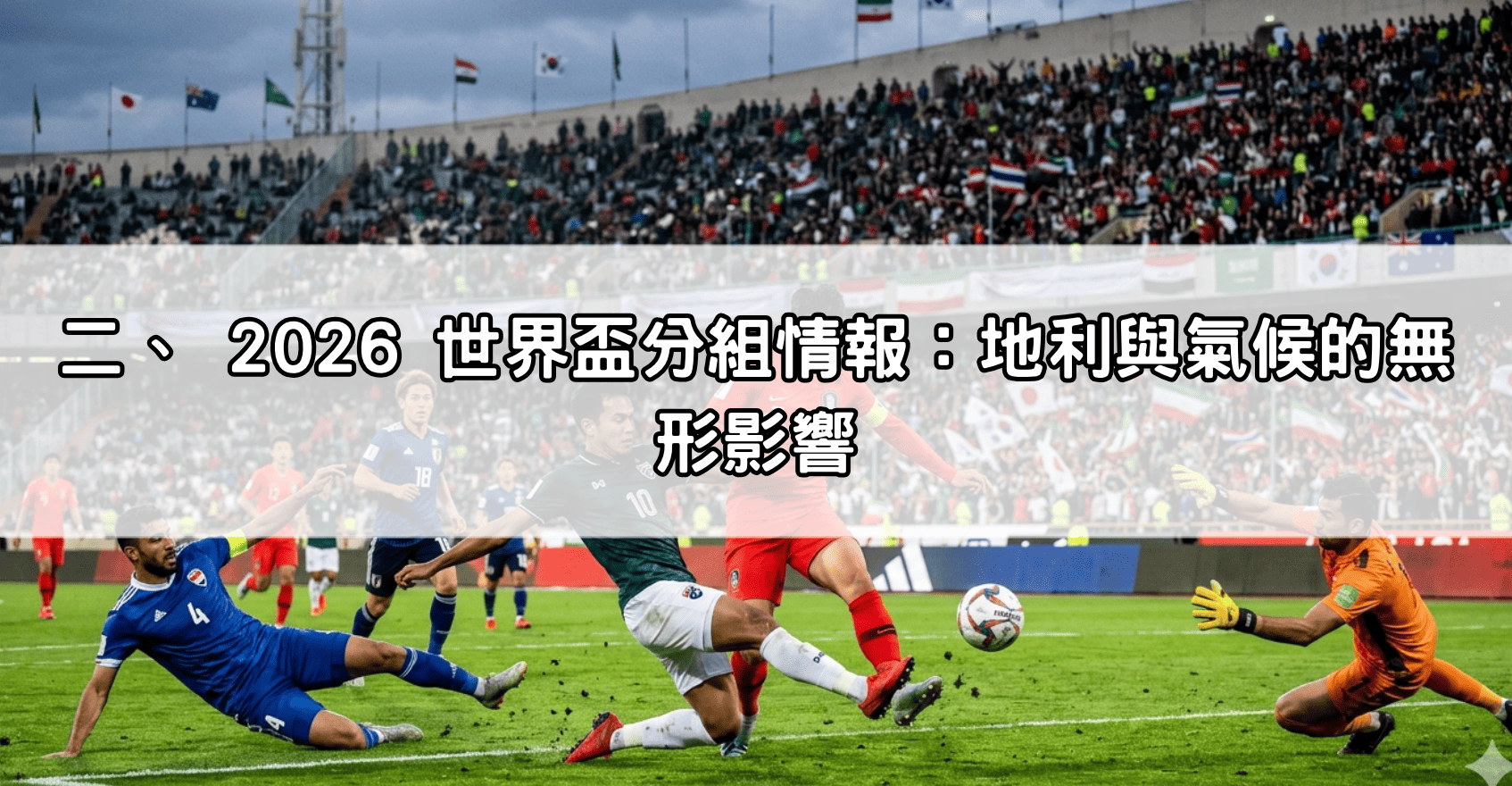 二、 2026 世界盃分組情報:地利與氣候的無形影響